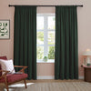  Curtains - Soft Chenille Blackout  Pencil Pleat Curtains Bottle Furn