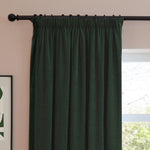  Curtains - Soft Chenille Blackout  Pencil Pleat Curtains Bottle Furn