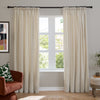  Curtains - Soft Chenille Blackout  Pencil Pleat Curtains Ecru Furn