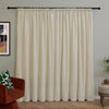  Curtains - Soft Chenille Blackout  Pencil Pleat Curtains Ecru Furn