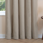  Curtains - Soft Chenille Blackout  Pencil Pleat Curtains Natural Furn