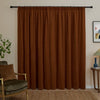  Curtains - Soft Chenille Blackout  Pencil Pleat Curtains Rust Furn