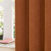  Curtains - Soft Chenille Blackout  Pencil Pleat Curtains Rust Furn