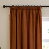  Curtains - Soft Chenille Blackout  Pencil Pleat Curtains Rust Furn