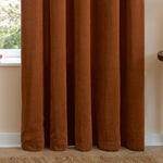  Curtains - Soft Chenille Blackout  Pencil Pleat Curtains Rust Furn