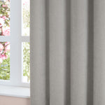  Curtains - Soft Chenille Blackout  Pencil Pleat Curtains Silver Furn
