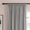 Curtains - Soft Chenille Blackout  Pencil Pleat Curtains Silver Furn