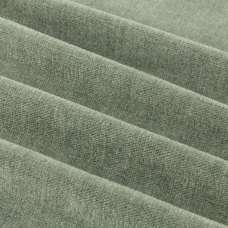 Plain Green Curtains - Soft Chenille Blackout Pencil Pleat Curtains Green Furn