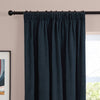 Plain Blue Curtains - Soft Chenille Blackout Pencil Pleat Curtains Navy Furn