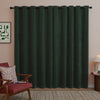 Plain Green Curtains - Soft Chenille Blackout Eyelet Curtains Bottle Green Furn