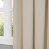 Plain Cream Curtains - Soft Chenille Blackout Eyelet Curtains Ecru Furn
