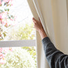 Plain Cream Curtains - Soft Chenille Blackout Eyelet Curtains Ecru Furn