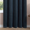 Plain Blue Curtains - Soft Chenille Blackout Eyelet Curtains Navy Furn