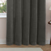  Curtains - Soft Chenille Blackout  Eyelet Curtains Charcoal Furn