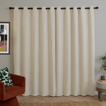  Curtains - Soft Chenille Blackout  Eyelet Curtains Ecru Furn