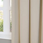  Curtains - Soft Chenille Blackout  Eyelet Curtains Ecru Furn