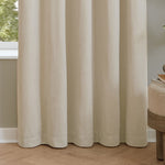  Curtains - Soft Chenille Blackout  Eyelet Curtains Ecru Furn