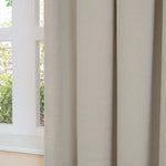  Curtains - Soft Chenille Blackout  Eyelet Curtains Natural Furn