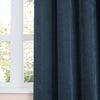  Curtains - Soft Chenille Blackout  Eyelet Curtains Navy Furn