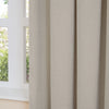 Plain Beige Curtains - Soft Chenille Blackout Eyelet Curtains Natural Furn