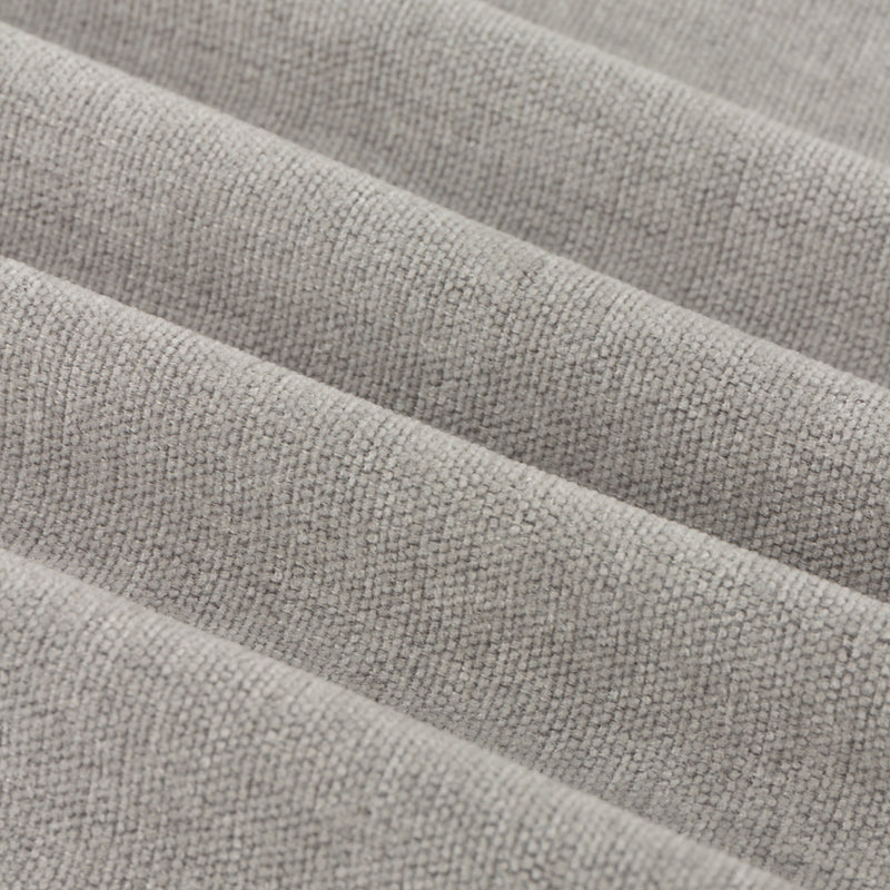 Plain Grey Curtains - Soft Chenille Blackout Eyelet Curtains Silver Furn