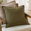 Plain Green Cushions - Slub Cotton  Cushion Cover Lichen Yard