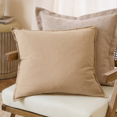 Plain Beige Cushions - Slub Cotton  Cushion Cover Natural Yard