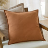 Plain Orange Cushions - Slub Cotton  Cushion Cover Toffee Yard