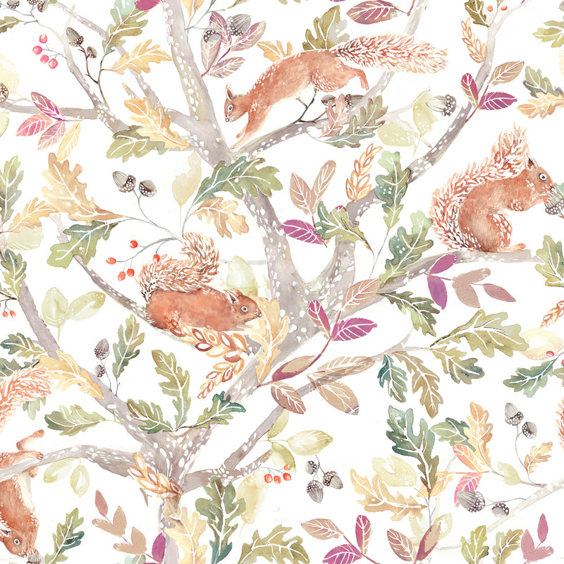 Scurry Of Squirrels Wallpaper Sample Multi