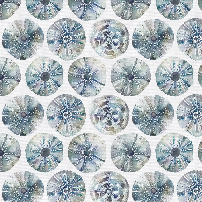 Sea Urchin Printed Fabric Sample Swatch Slate