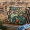 Floral Blue Cushions - Seaweed Printed Outdoor  Polyester Filled Cushion Indigo Morris & Co