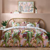 Abstract Green Bedding - Self Love  Duvet Cover Set Burgundy/Sage Furn