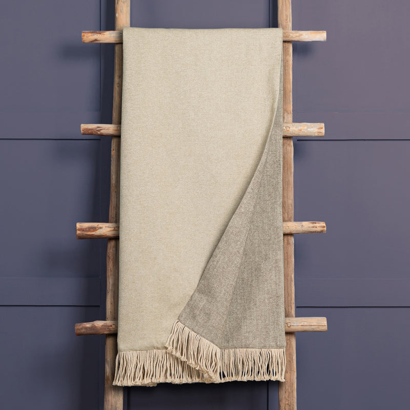 Additions Selkirk Woven Throw in Cashew