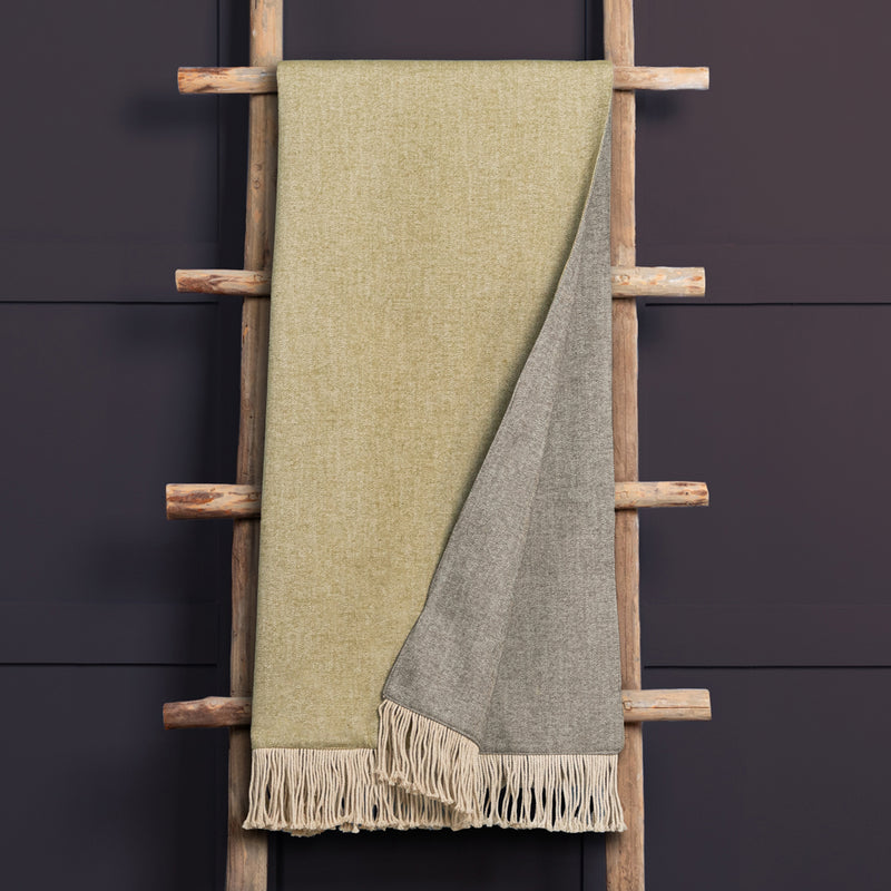 Voyage Maison Selkirk Woven Throw in Celery