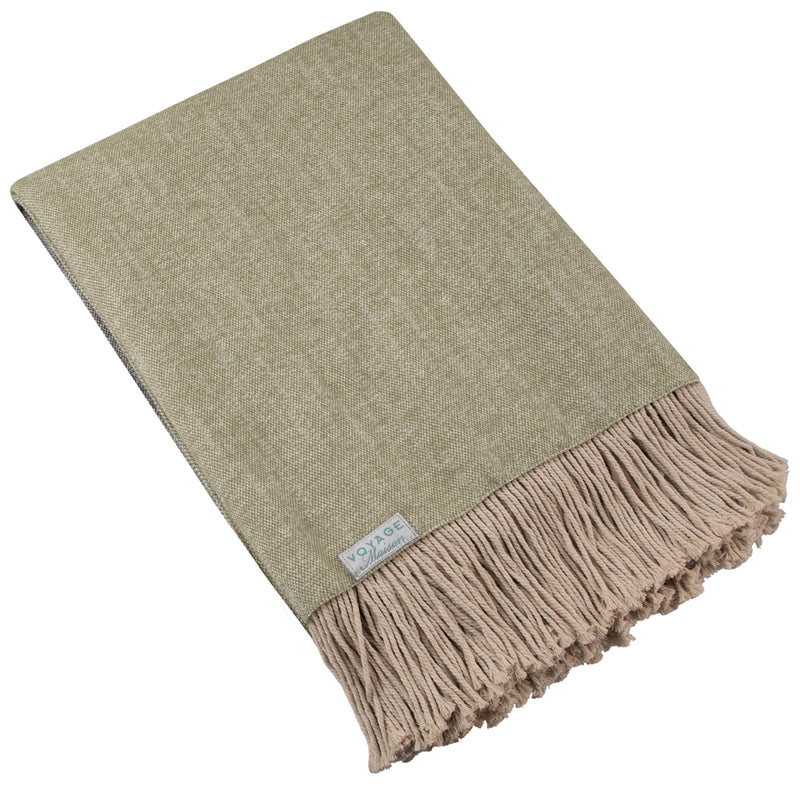 Voyage Maison Selkirk Woven Throw in Celery