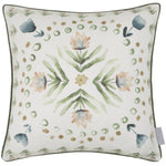 Floral Green Cushions - Sera Printed Piped Cushion Cover Sage Voyage Maison