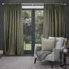 Voyage Maison Sereno Woven Pencil Pleat Curtains in Grass