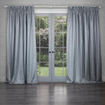 Voyage Maison Sereno Woven Pencil Pleat Curtains in Silver