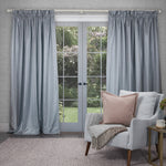 Voyage Maison Sereno Woven Pencil Pleat Curtains in Silver