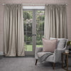 Voyage Maison Sereno Woven Pencil Pleat Curtains in Stone