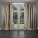 Plain Grey Curtains - Sereno Woven Pencil Pleat Curtains Truffle Voyage Maison