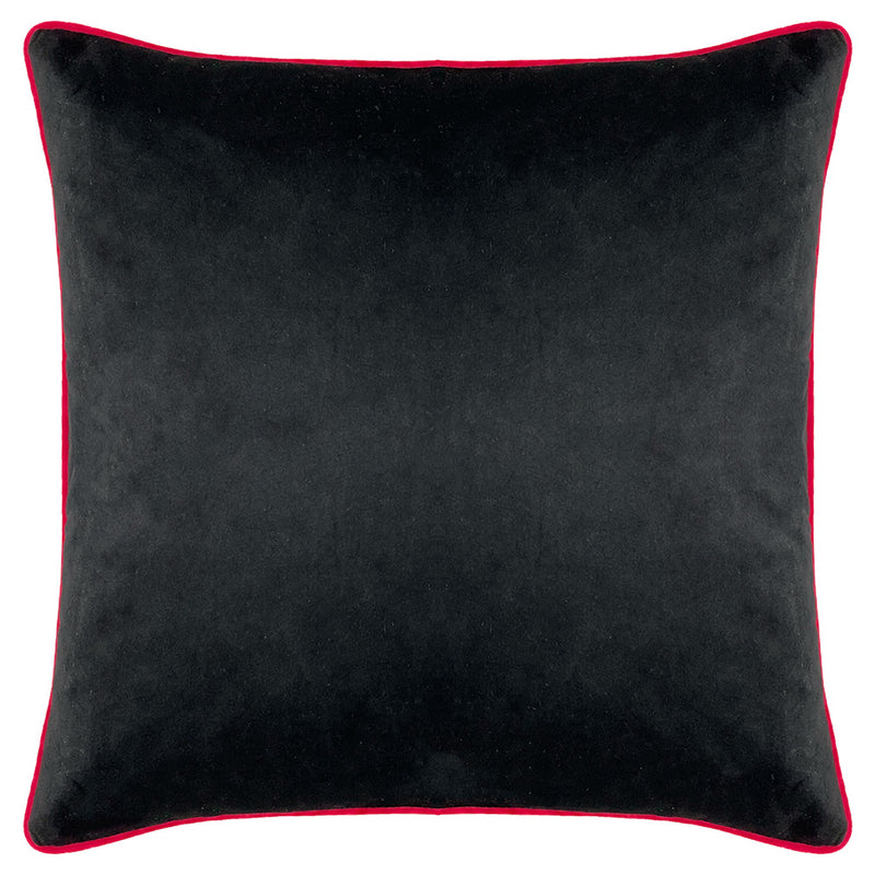 furn. Serpentine Animal Print Cushion Cover in Black/Ruby