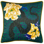 furn. Serpentine Animal Print Cushion Cover in Royal Blue/Teal