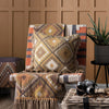 Geometric Beige Cushions - Serrano Printed Cushion Cover Sepia Voyage Maison