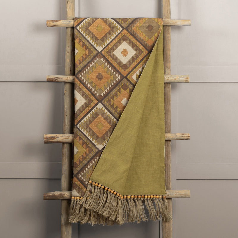 Voyage Maison Serrano Printed Throw in Sepia