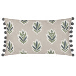 Woodland Beige Cushions - Sessile Leaf Printed Cushion Cover Flax Sanderson