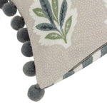 Woodland Beige Cushions - Sessile Leaf Printed Cushion Cover Flax Sanderson