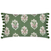 Woodland Green Cushions - Sessile Leaf Printed Cushion Cover Leaf Green Sanderson