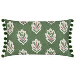 Woodland Green Cushions - Sessile Leaf Printed Cushion Cover Leaf Green Sanderson