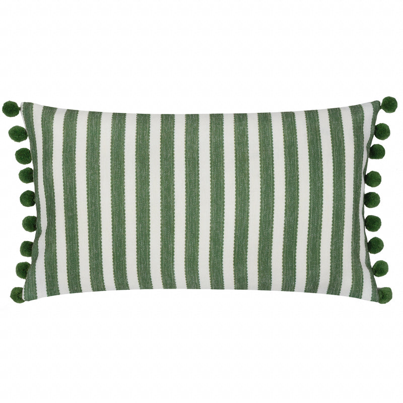 Woodland Green Cushions - Sessile Leaf Printed Cushion Cover Leaf Green Sanderson